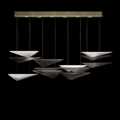 58-Inch Textured Glass Rectangular Pendant Light