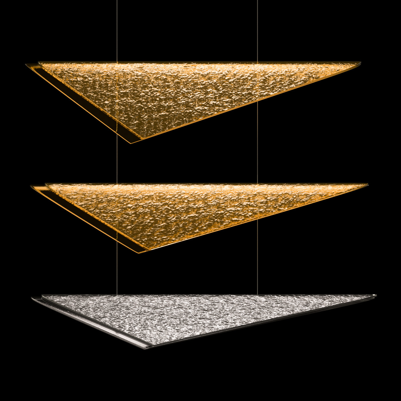 58-Inch Textured Glass Rectangular Pendant Light