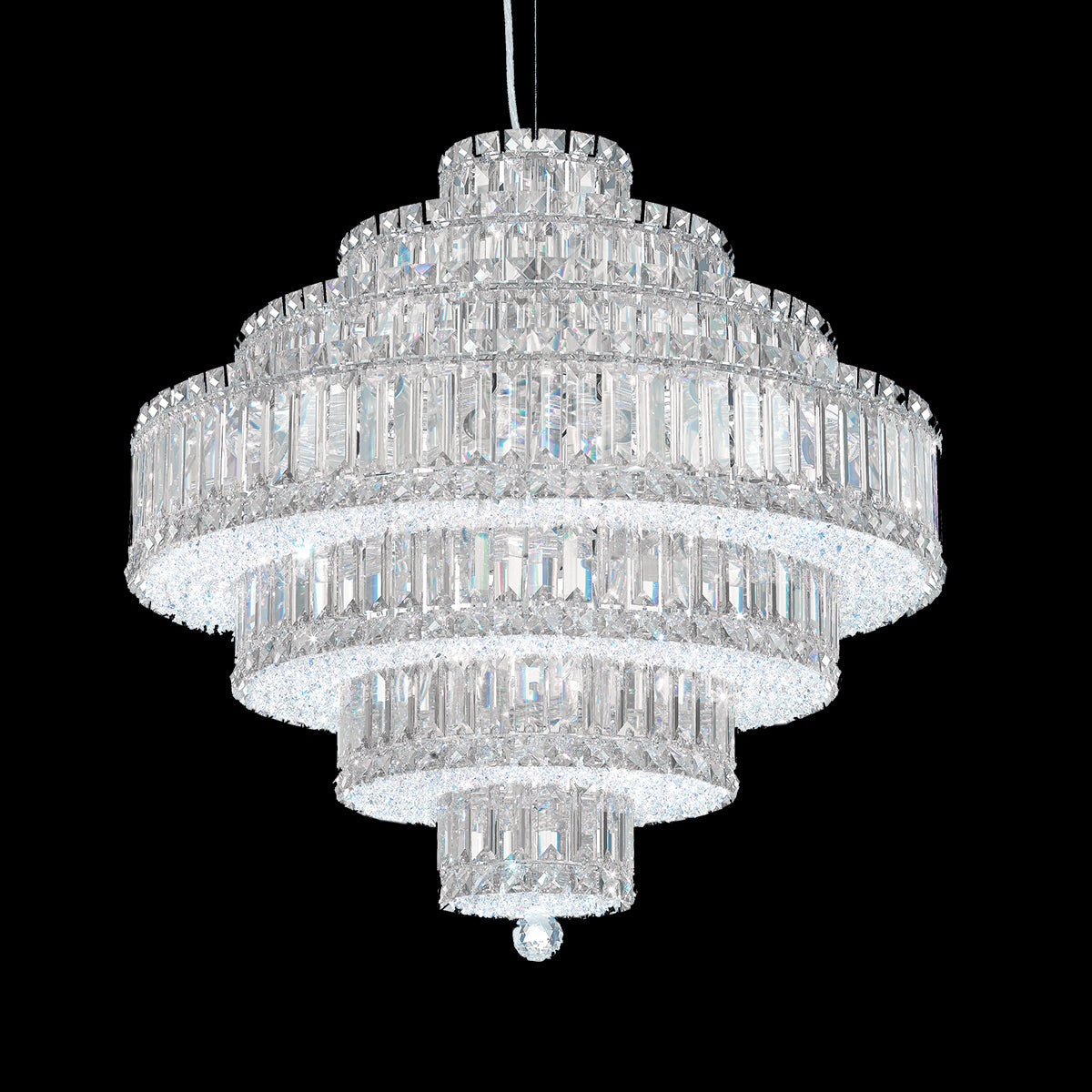 Art Deco Crystal Pendant Light / Clear Optic Crystal