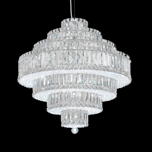 Art Deco Crystal Pendant Light / Clear Optic Crystal