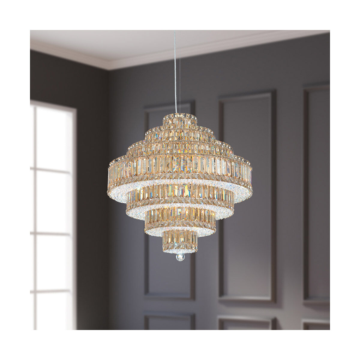 Art Deco Crystal Pendant Light