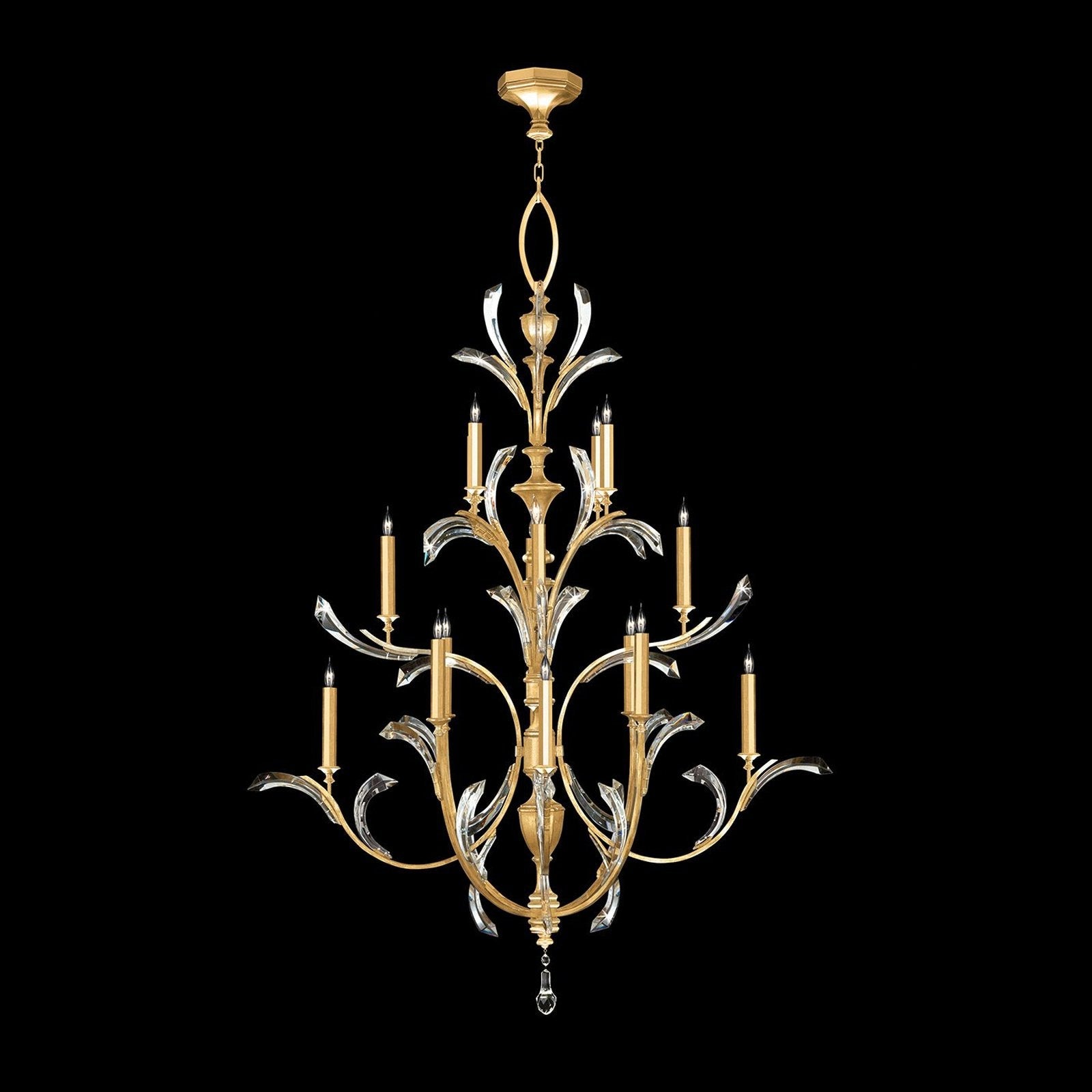 Fine Art Beveled Arcs 56" Chandelier / Gold