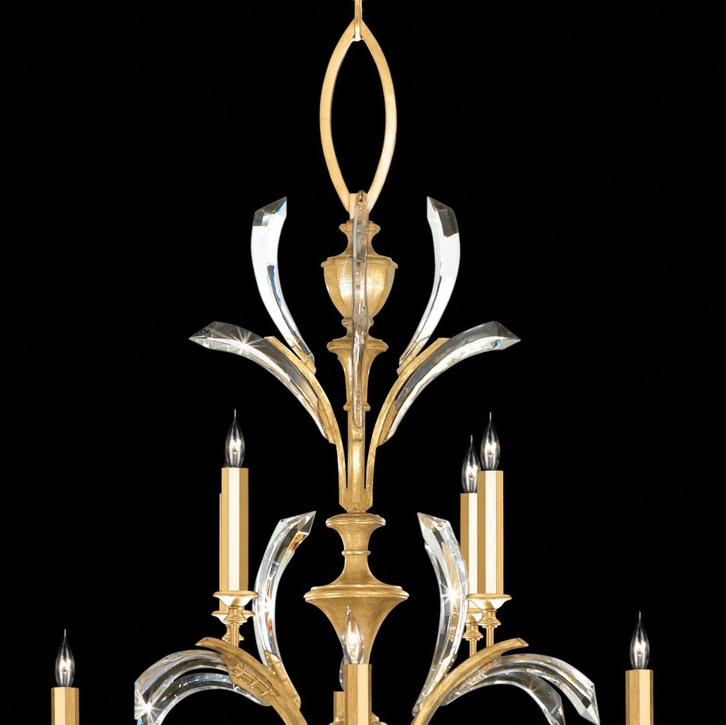 Fine Art Beveled Arcs 56" Chandelier / Silver
