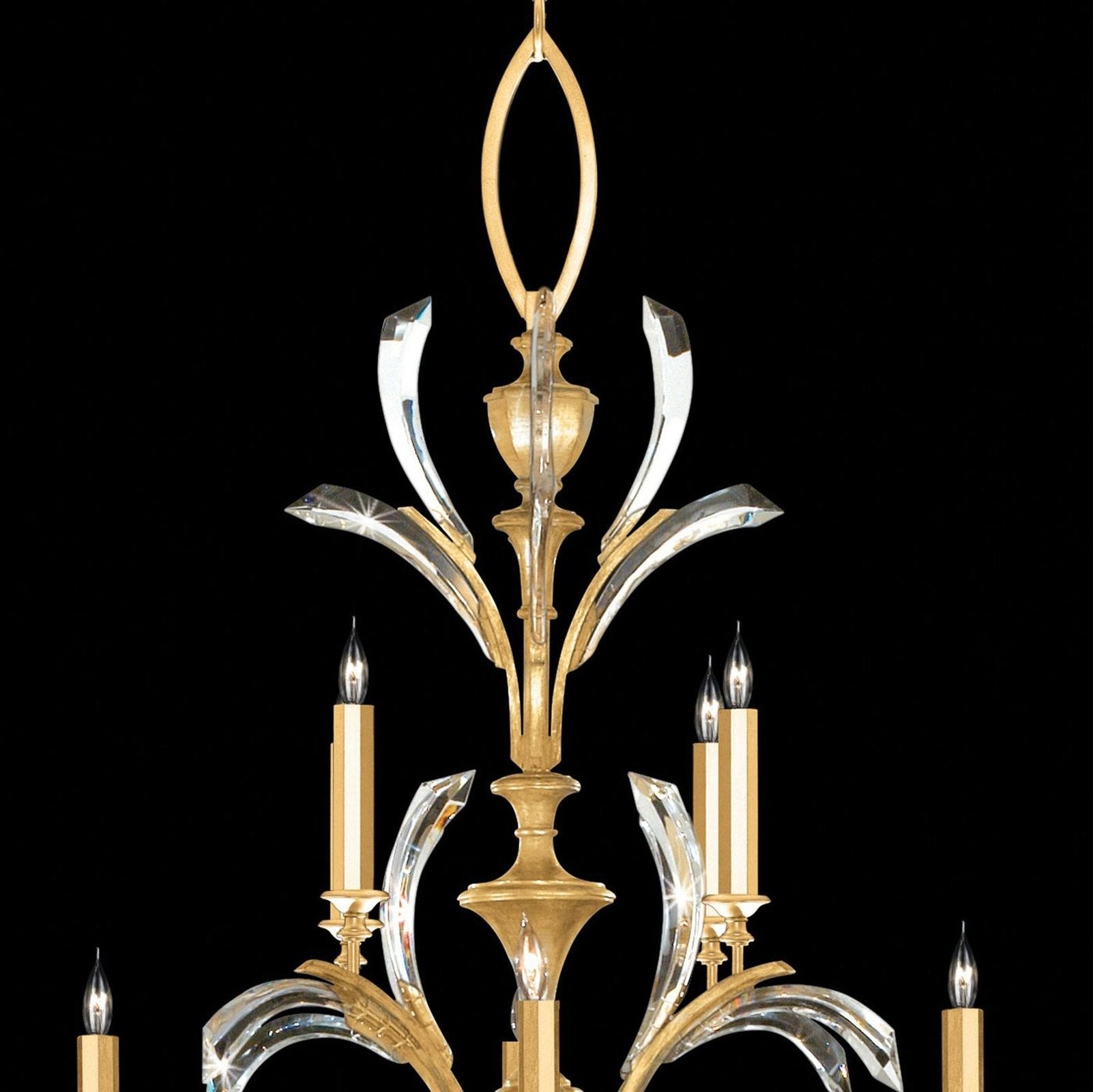 Fine Art Beveled Arcs 56" Chandelier / Silver
