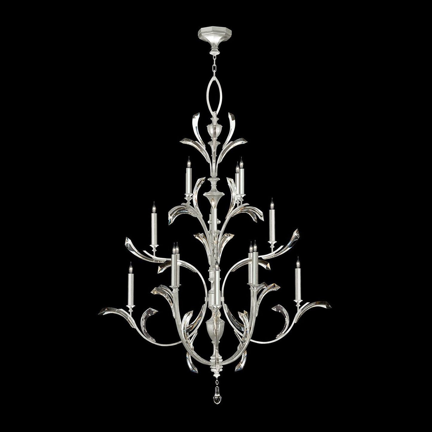 Fine Art Beveled Arcs 56" Chandelier / Muted Gold