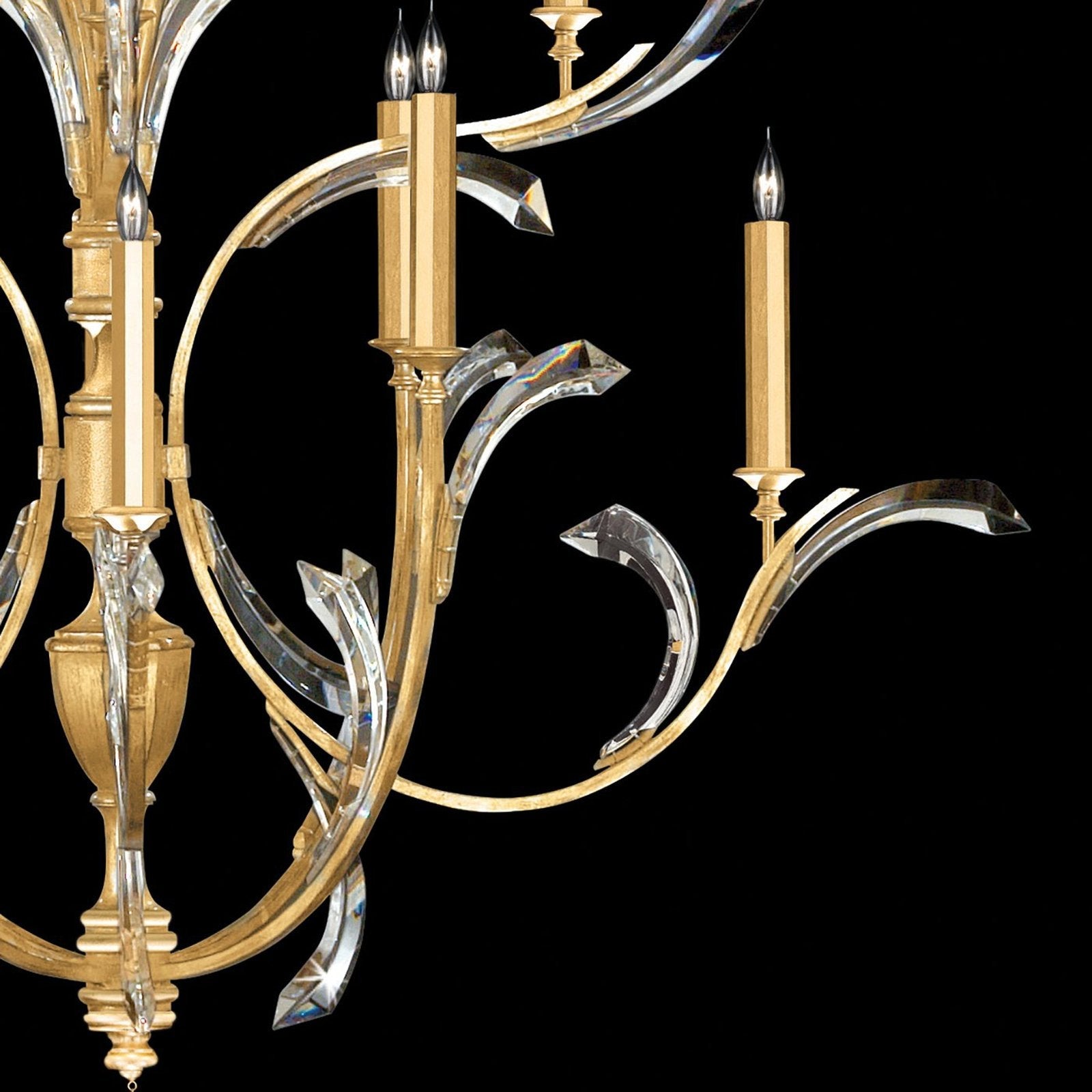 Fine Art Beveled Arcs 56" Chandelier / Muted Silver