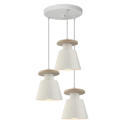 Iron LED Pendant Light in Black or White / 9W Warm Light / Disc Black