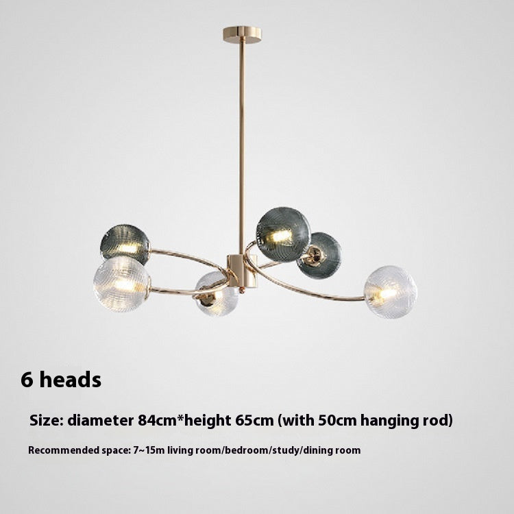 Nordic Green 6–12 Light Chandelier / 12 Heads / Neutral Light