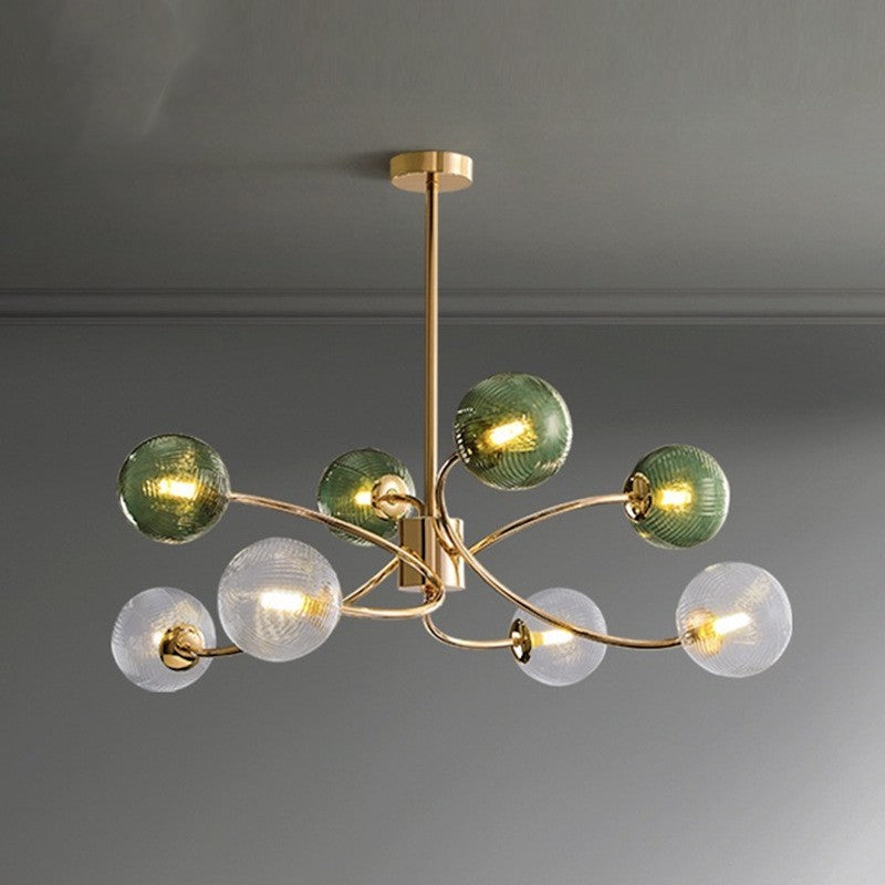 Nordic Green 6–12 Light Chandelier / 6 Heads / Cold Light