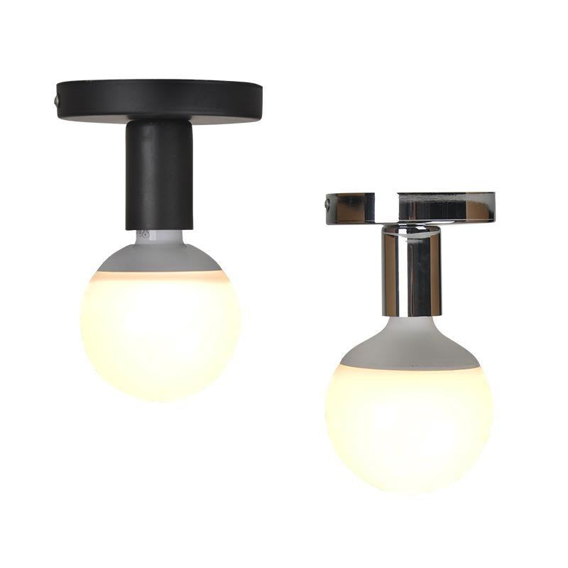 Nordic Iron Ceiling Light in Black or Silver / Without Light Source / Black