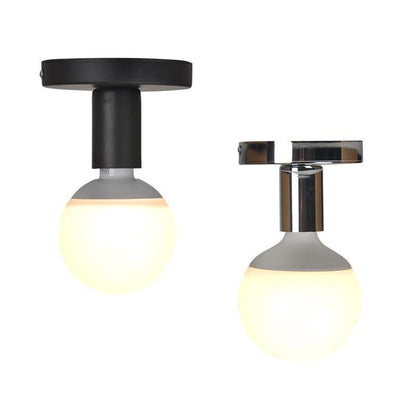 Nordic Iron Ceiling Light in Black or Silver / Without Light Source / Black